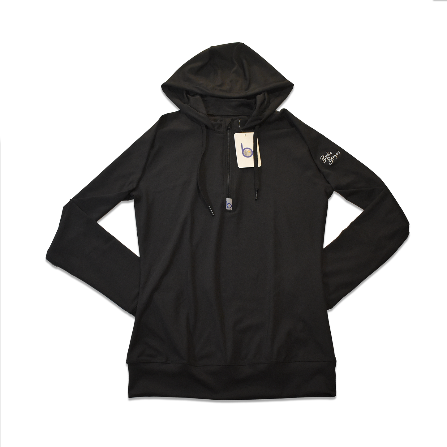 Women's Black Quarter-Zip Hoodie