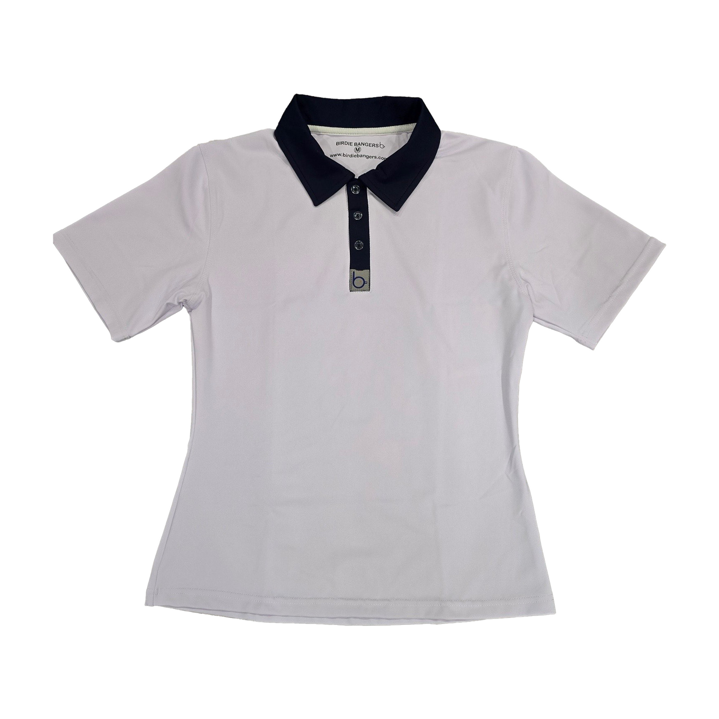 Women's Gray and Black Polo