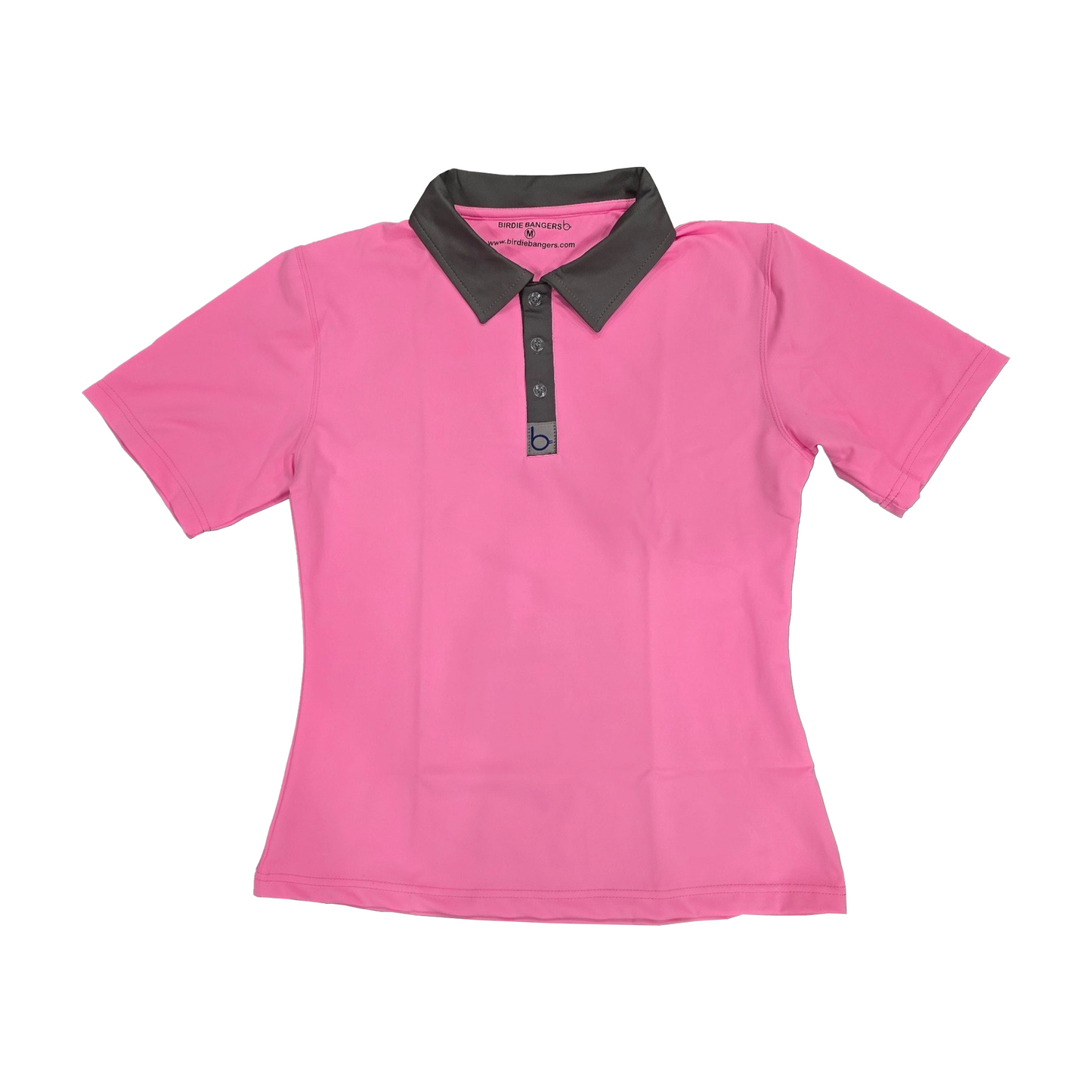 Women's Pink and Black Polo