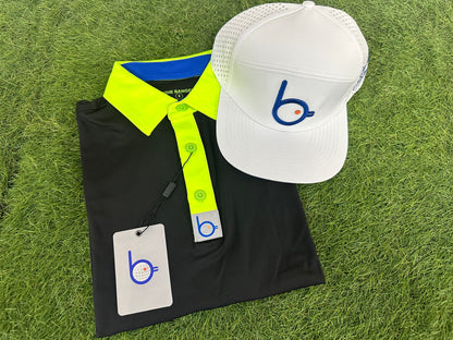 Triple B Polo Black/Neon Yellow