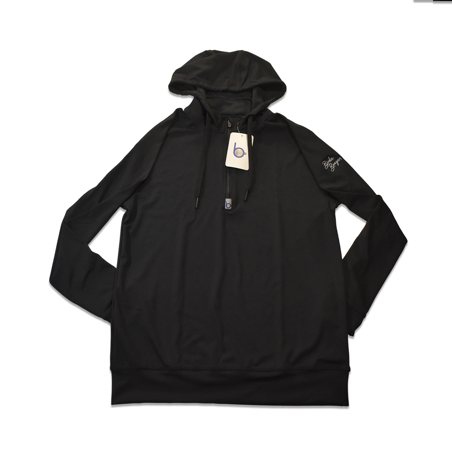 Black Quarter-Zip Hoodie