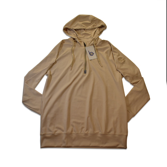 Cream Quarter-Zip Hoodie