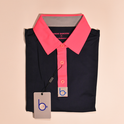 Triple B Polo Navy/Neon Pink