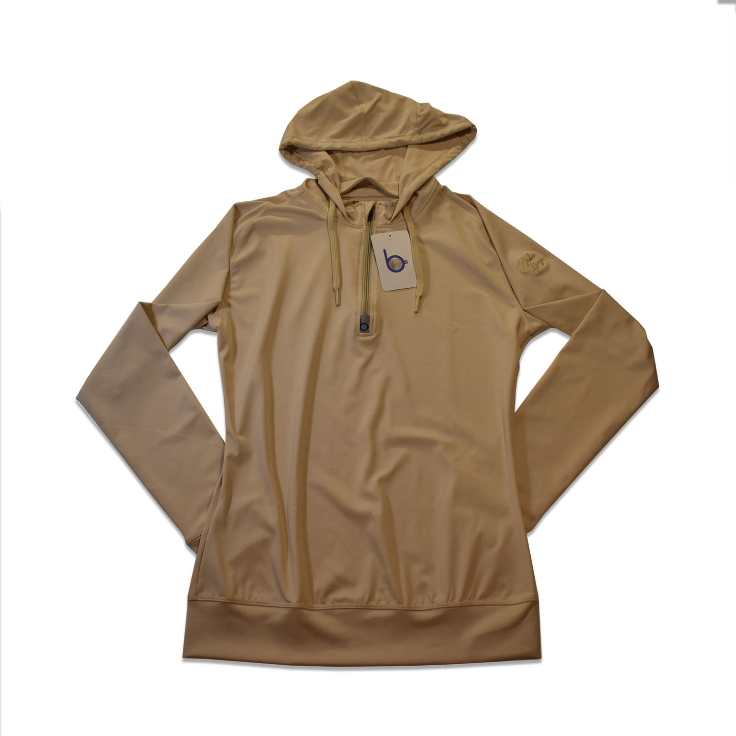 Women's Cream Quarter-Zip Hoodie