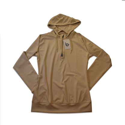 Women's Cream Quarter-Zip Hoodie